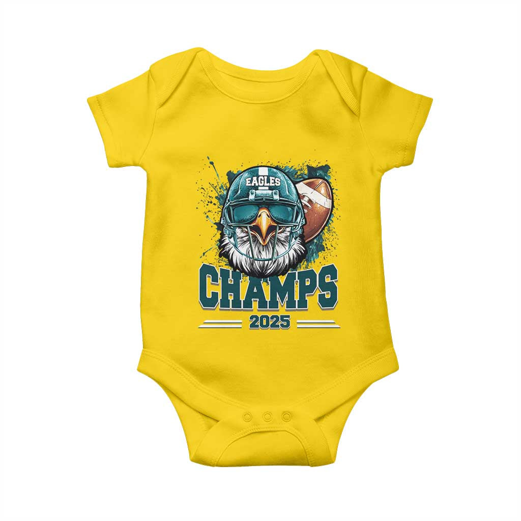 Celebrated Eagles Baby Onesie Championship 2025 Retro TS02 Daisy Print Your Wear