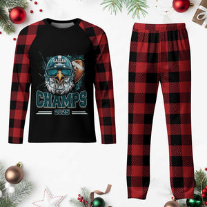 Celebrated Eagles Plaid Pajama Set Championship 2025 Retro TS02 Buffalo Plaid Print Your Wear