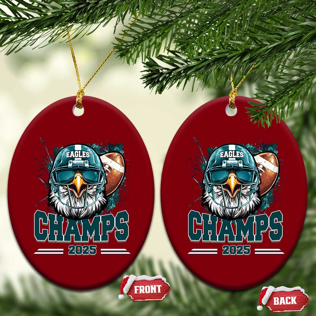 Celebrated Eagles Ceramic Ornament Championship 2025 Retro TS02 Print Your Wear