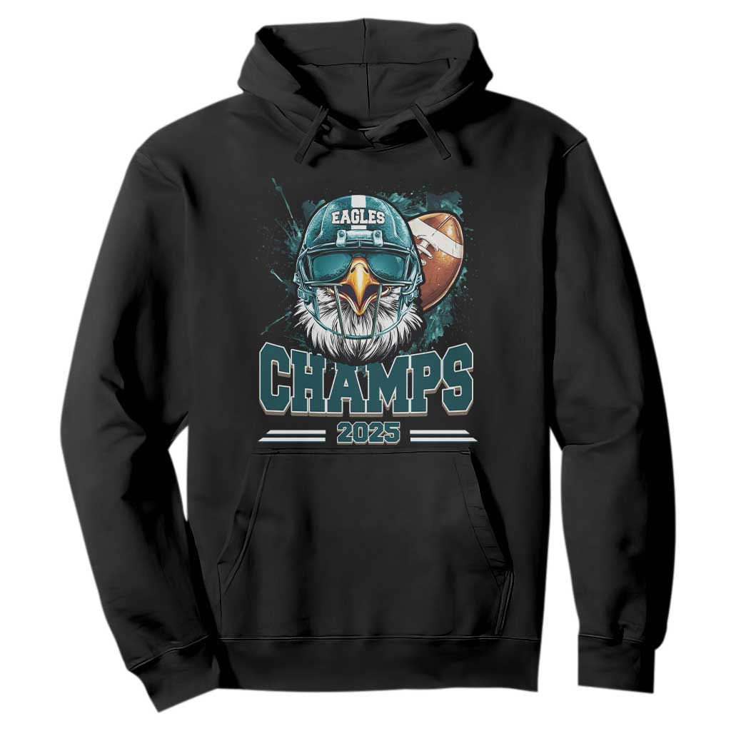 Celebrated Eagles Hoodie Championship 2025 Retro TS02 Black Print Your Wear