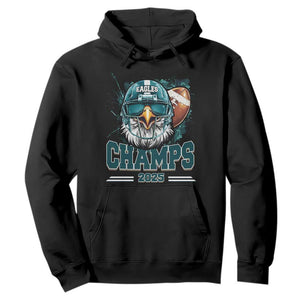 Celebrated Eagles Hoodie Championship 2025 Retro TS02 Black Print Your Wear