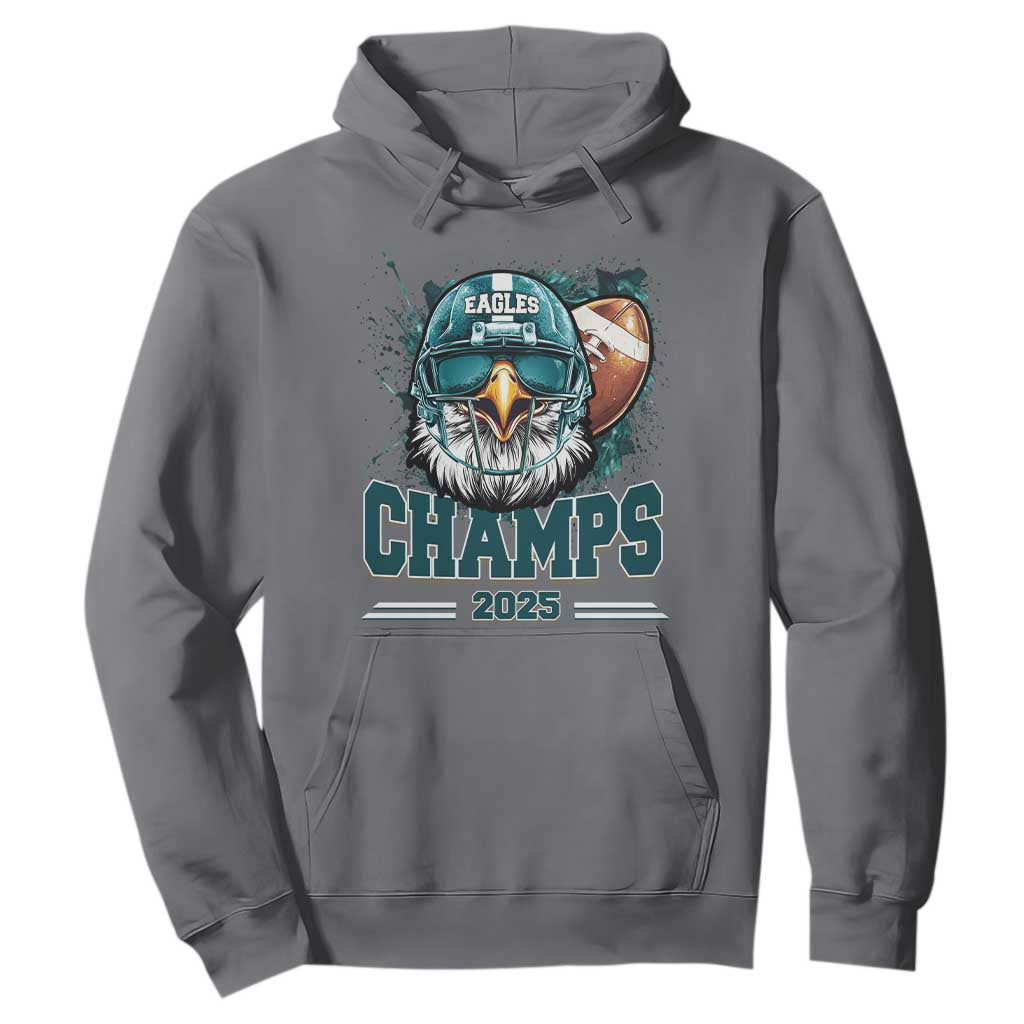 Celebrated Eagles Hoodie Championship 2025 Retro TS02 Charcoal Print Your Wear