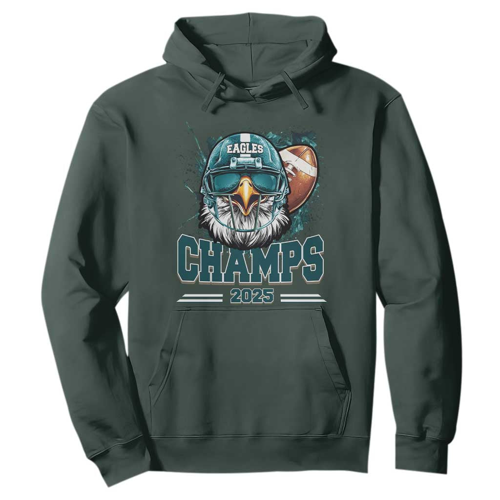 Celebrated Eagles Hoodie Championship 2025 Retro TS02 Dark Forest Green Print Your Wear