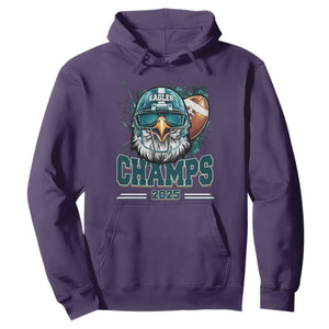 Celebrated Eagles Hoodie Championship 2025 Retro TS02 Purple Print Your Wear