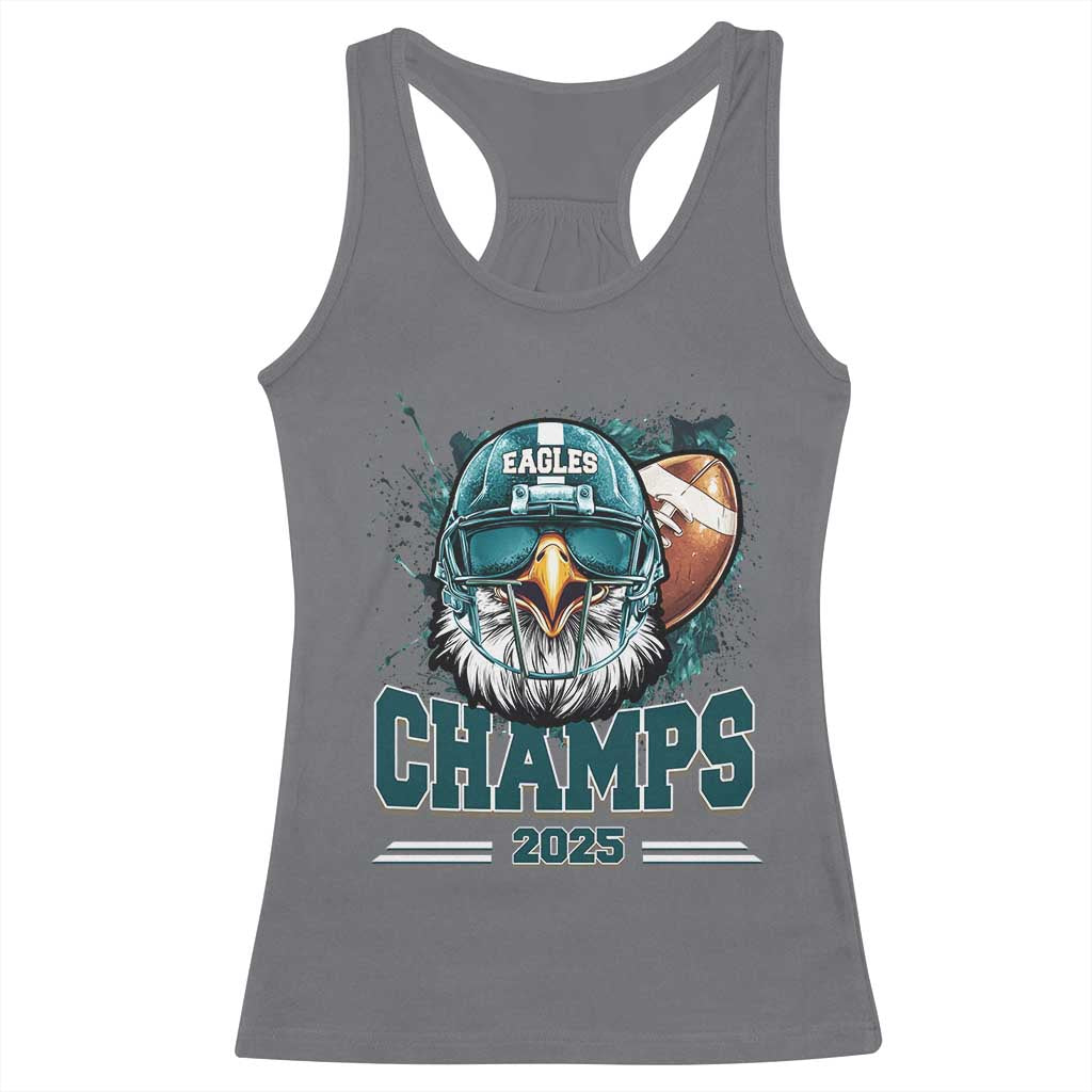 Celebrated Eagles Racerback Tank Top Championship 2025 Retro TS02 Charcoal Print Your Wear