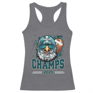 Celebrated Eagles Racerback Tank Top Championship 2025 Retro TS02 Charcoal Print Your Wear