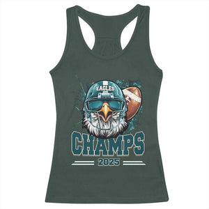 Celebrated Eagles Racerback Tank Top Championship 2025 Retro TS02 Dark Forest Green Print Your Wear