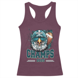 Celebrated Eagles Racerback Tank Top Championship 2025 Retro TS02 Maroon Print Your Wear
