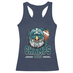 Celebrated Eagles Racerback Tank Top Championship 2025 Retro TS02 Navy Print Your Wear