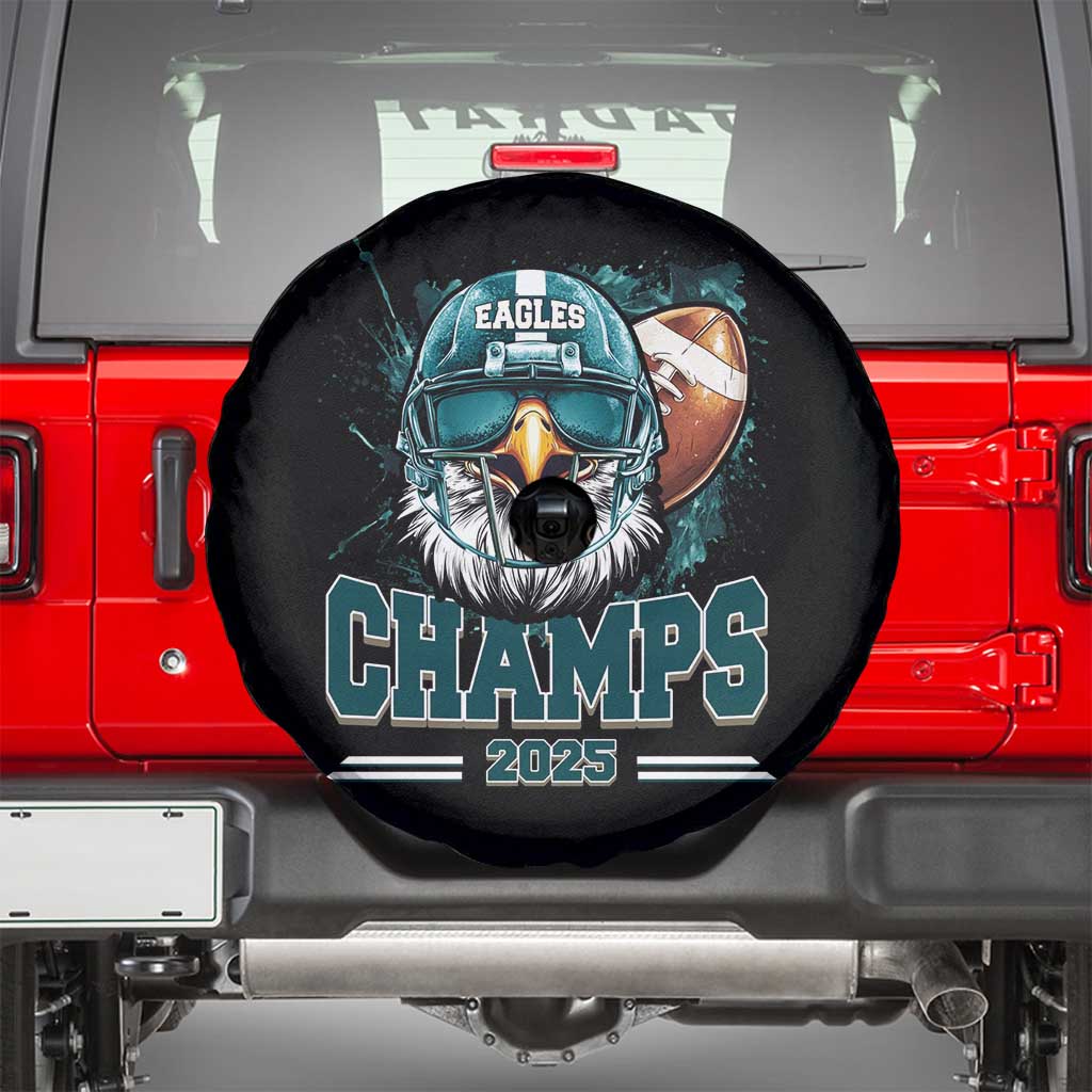 Celebrated Eagles Spare Tire Cover Championship 2025 Retro TS02 Black Print Your Wear