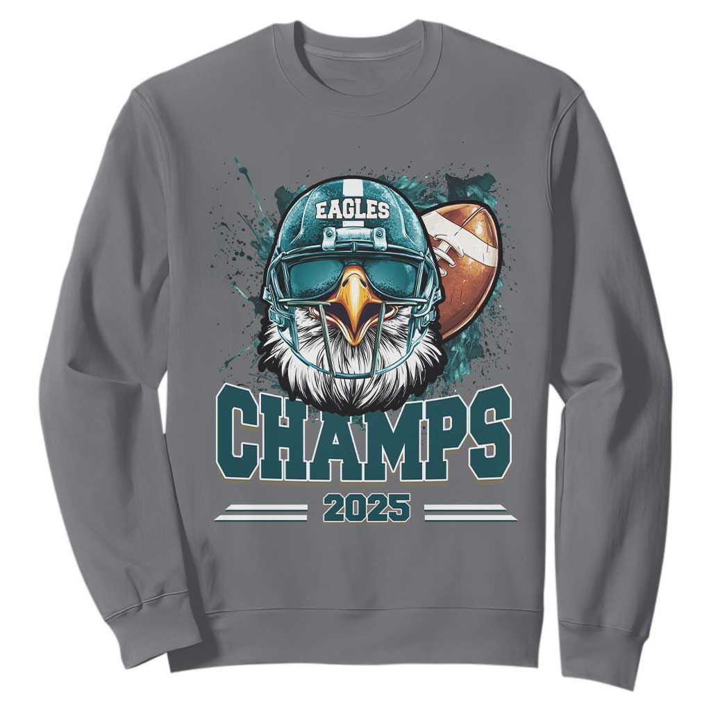 Celebrated Eagles Sweatshirt Championship 2025 Retro TS02 Charcoal Print Your Wear