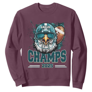 Celebrated Eagles Sweatshirt Championship 2025 Retro TS02 Maroon Print Your Wear