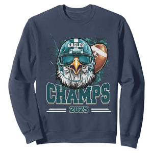 Celebrated Eagles Sweatshirt Championship 2025 Retro TS02 Navy Print Your Wear