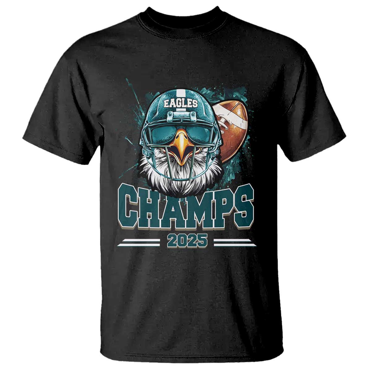 Celebrated Eagles T Shirt Championship 2025 Retro TS02 Black Print Your Wear