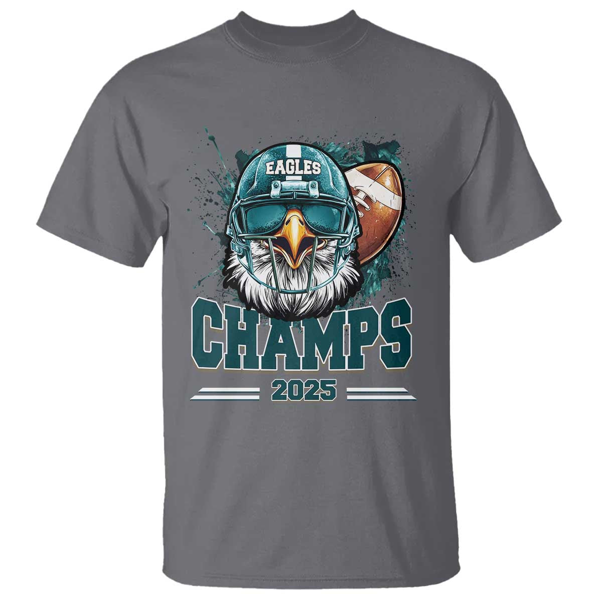 Celebrated Eagles T Shirt Championship 2025 Retro TS02 Charcoal Print Your Wear
