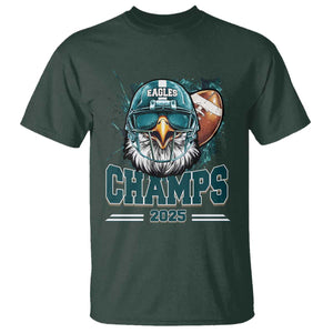 Celebrated Eagles T Shirt Championship 2025 Retro TS02 Dark Forest Green Print Your Wear