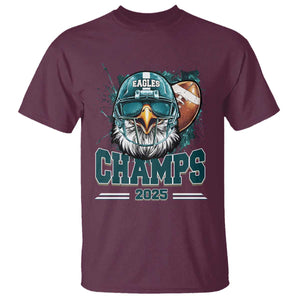 Celebrated Eagles T Shirt Championship 2025 Retro TS02 Maroon Print Your Wear
