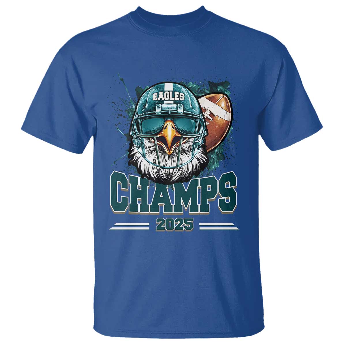 Celebrated Eagles T Shirt Championship 2025 Retro TS02 Royal Blue Print Your Wear