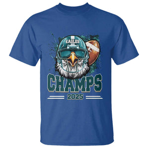 Celebrated Eagles T Shirt Championship 2025 Retro TS02 Royal Blue Print Your Wear