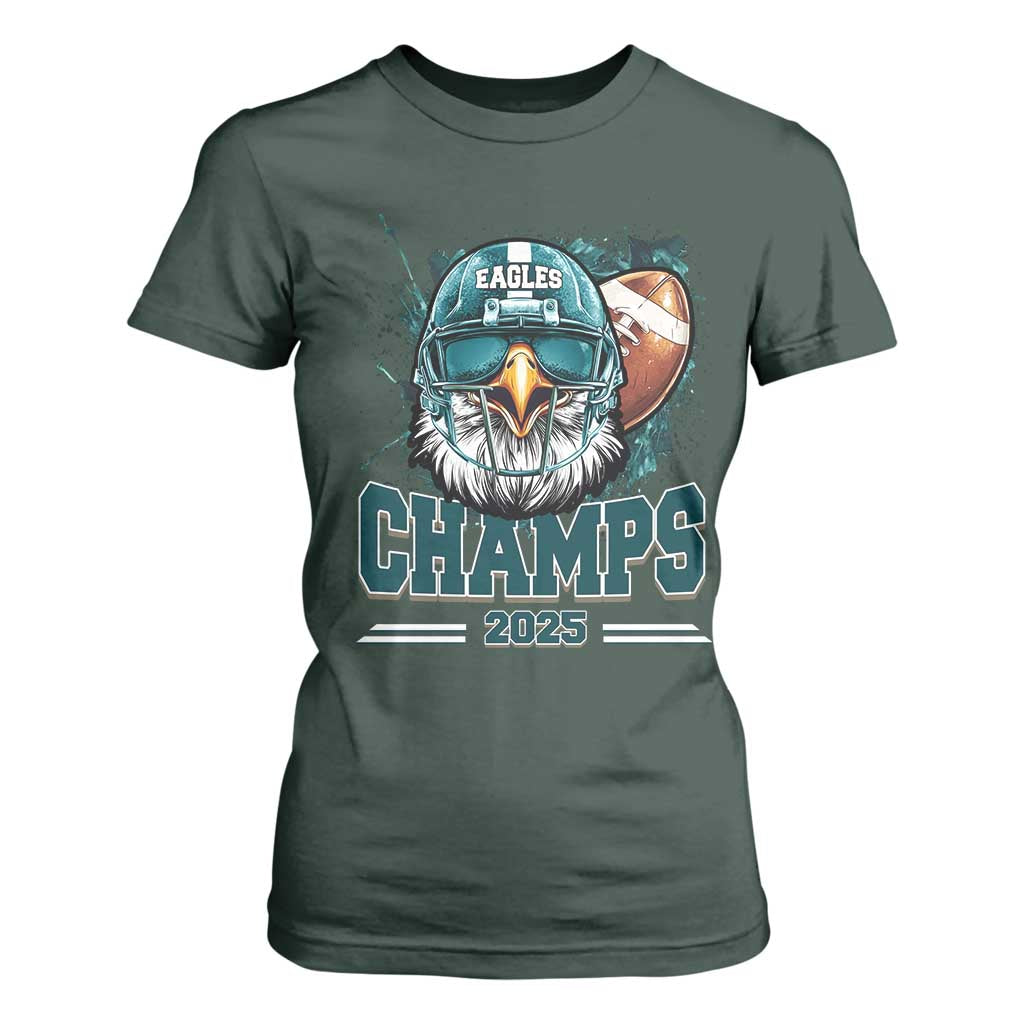 Celebrated Eagles T Shirt For Women Championship 2025 Retro TS02 Dark Forest Green Print Your Wear