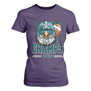 Celebrated Eagles T Shirt For Women Championship 2025 Retro TS02 Purple Print Your Wear