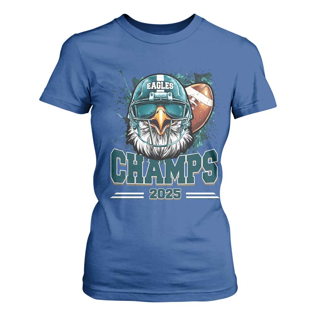 Celebrated Eagles T Shirt For Women Championship 2025 Retro TS02 Royal Blue Print Your Wear