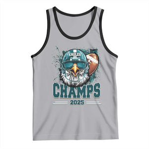 Celebrated Eagles Tank Top Championship 2025 Retro TS02 Athletic Heather Black Print Your Wear