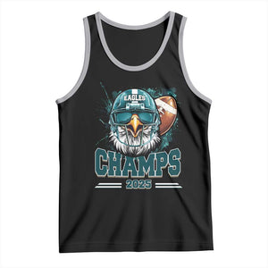 Celebrated Eagles Tank Top Championship 2025 Retro TS02 Black Athletic Heather Print Your Wear
