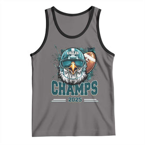 Celebrated Eagles Tank Top Championship 2025 Retro TS02 Deep Heather Black Print Your Wear