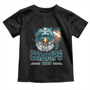 Celebrated Eagles Toddler T Shirt Championship 2025 Retro TS02 Black Print Your Wear