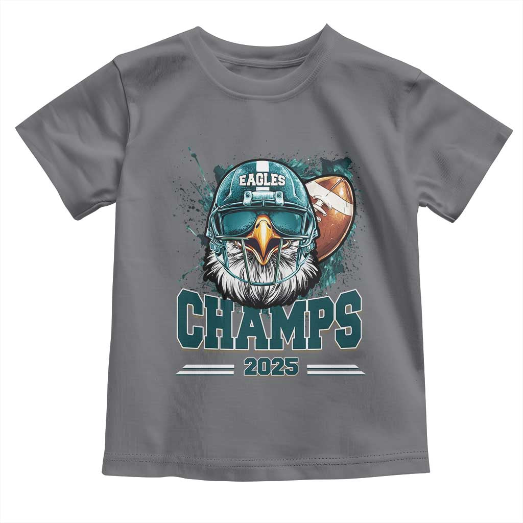 Celebrated Eagles Toddler T Shirt Championship 2025 Retro TS02 Charcoal Print Your Wear