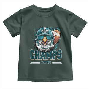 Celebrated Eagles Toddler T Shirt Championship 2025 Retro TS02 Dark Forest Green Print Your Wear