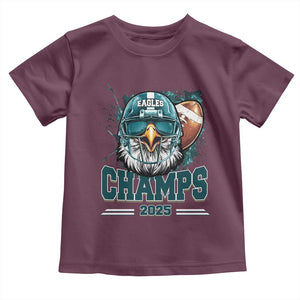 Celebrated Eagles Toddler T Shirt Championship 2025 Retro TS02 Maroon Print Your Wear