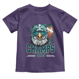 Celebrated Eagles Toddler T Shirt Championship 2025 Retro TS02 Purple Print Your Wear