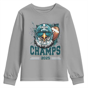 Celebrated Eagles Youth Sweatshirt Championship 2025 Retro TS02 Sport Gray Print Your Wear