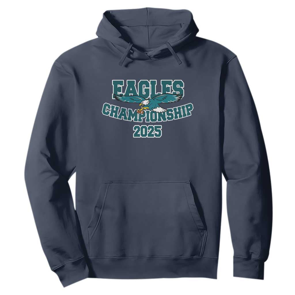 Celebrated Eagles Hoodie Championship 2025 TS02 Navy Print Your Wear