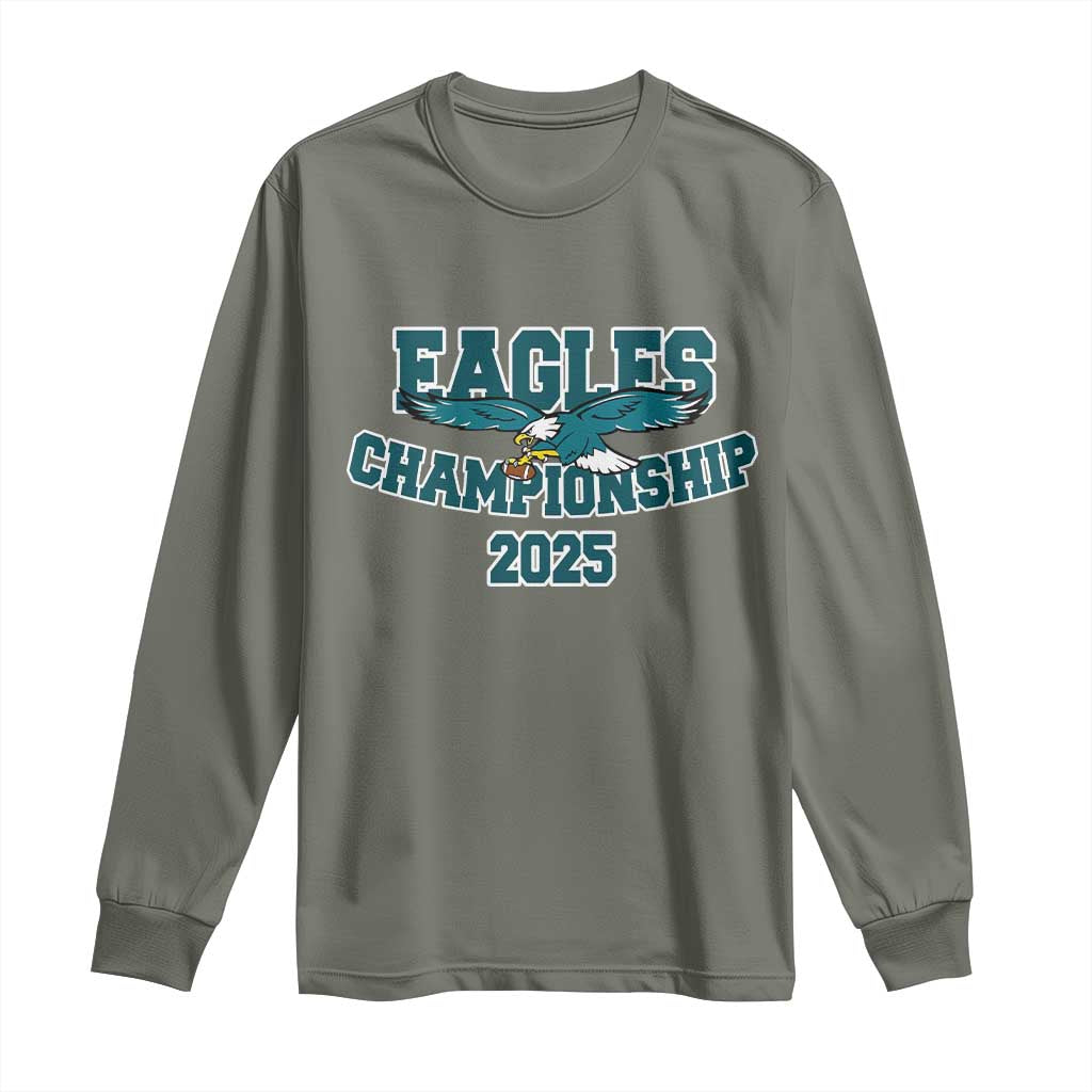 Celebrated Eagles Long Sleeve Shirt Championship 2025 TS02 Military Green Print Your Wear
