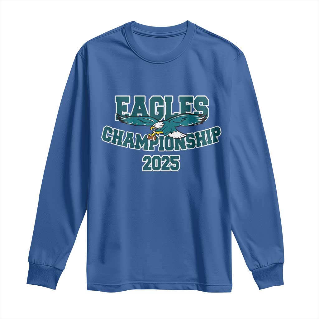 Celebrated Eagles Long Sleeve Shirt Championship 2025 TS02 Royal Blue Print Your Wear