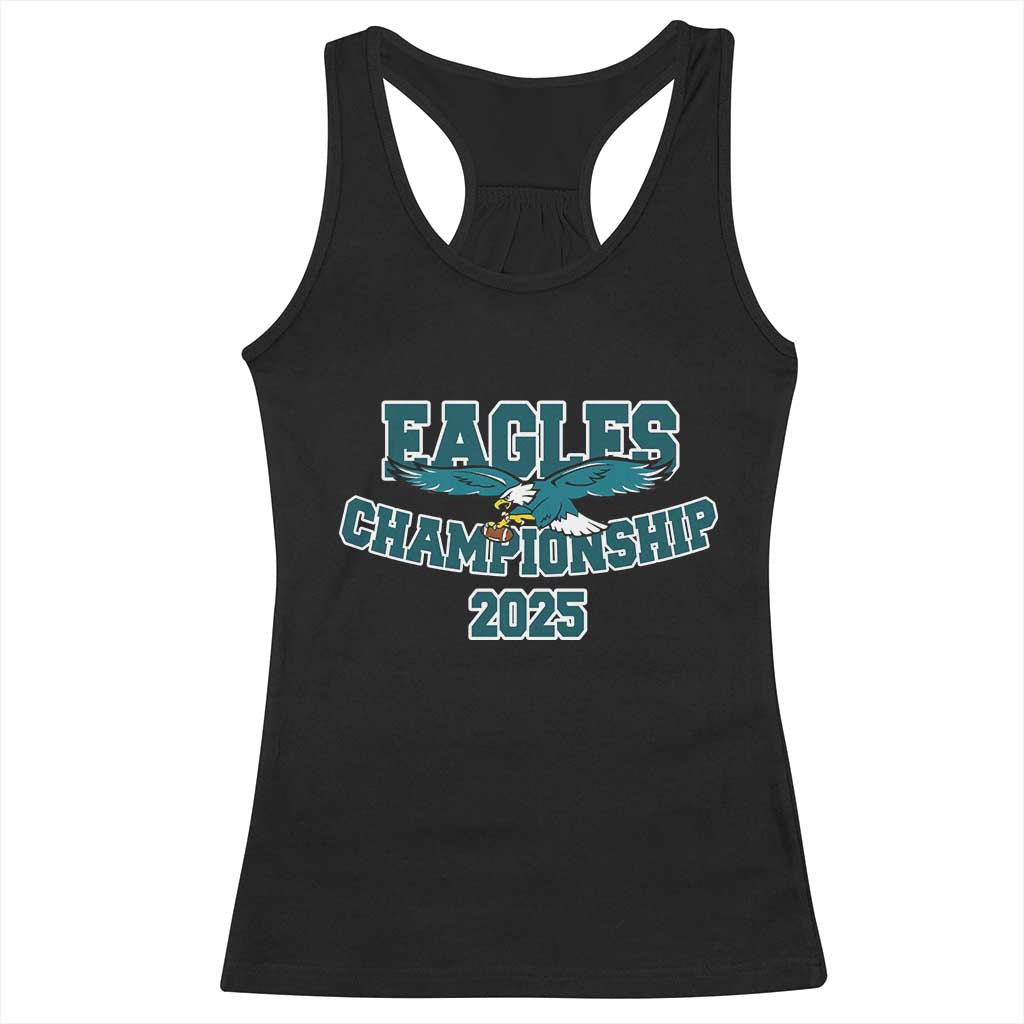 Celebrated Eagles Racerback Tank Top Championship 2025 TS02 Black Print Your Wear
