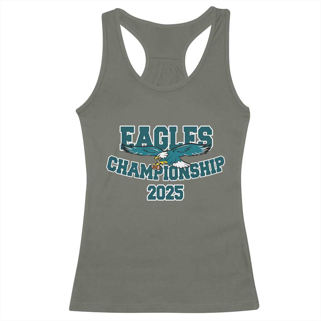 Celebrated Eagles Racerback Tank Top Championship 2025 TS02 Military Green Print Your Wear