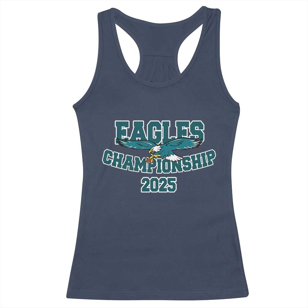 Celebrated Eagles Racerback Tank Top Championship 2025 TS02 Navy Print Your Wear