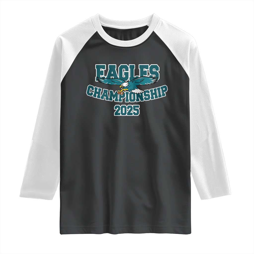 Celebrated Eagles Raglan Shirt Championship 2025 TS02 Black White Print Your Wear