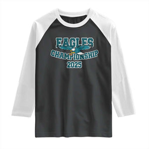 Celebrated Eagles Raglan Shirt Championship 2025 TS02 Black White Print Your Wear