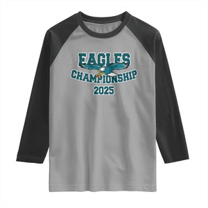 Celebrated Eagles Raglan Shirt Championship 2025 TS02 Sport Gray Black Print Your Wear