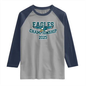 Celebrated Eagles Raglan Shirt Championship 2025 TS02 Sport Gray Navy Print Your Wear