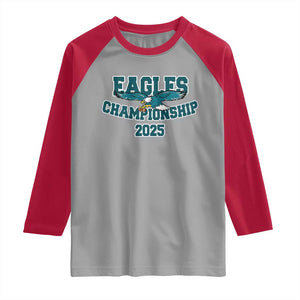 Celebrated Eagles Raglan Shirt Championship 2025 TS02 Sport Gray Red Print Your Wear