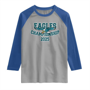Celebrated Eagles Raglan Shirt Championship 2025 TS02 Sport Gray Royal Print Your Wear