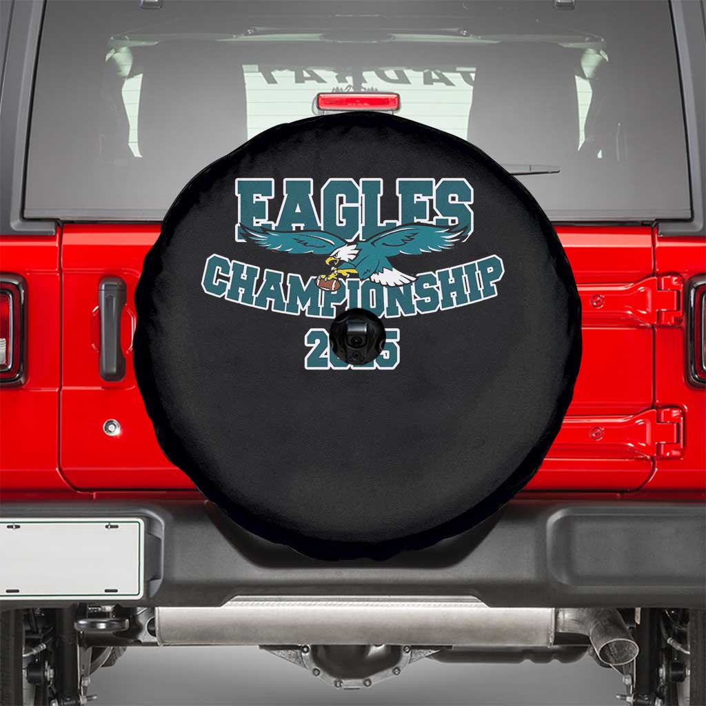 Celebrated Eagles Spare Tire Cover Championship 2025 TS02 Black Print Your Wear