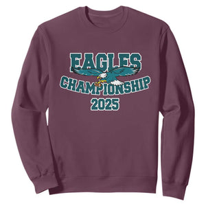Celebrated Eagles Sweatshirt Championship 2025 TS02 Maroon Print Your Wear