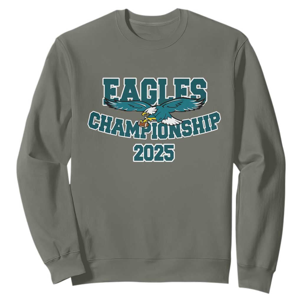 Celebrated Eagles Sweatshirt Championship 2025 TS02 Military Green Print Your Wear